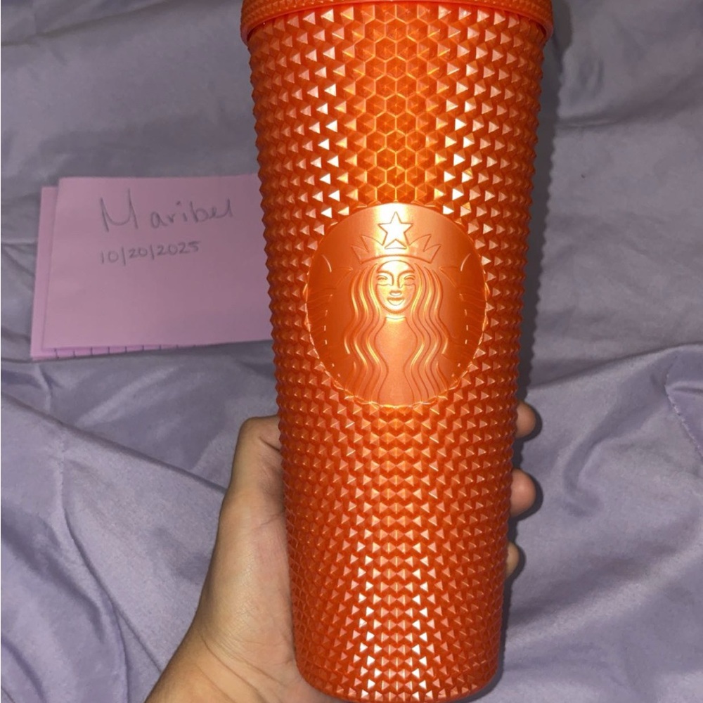 Starbucks Textured Orange Tumbler